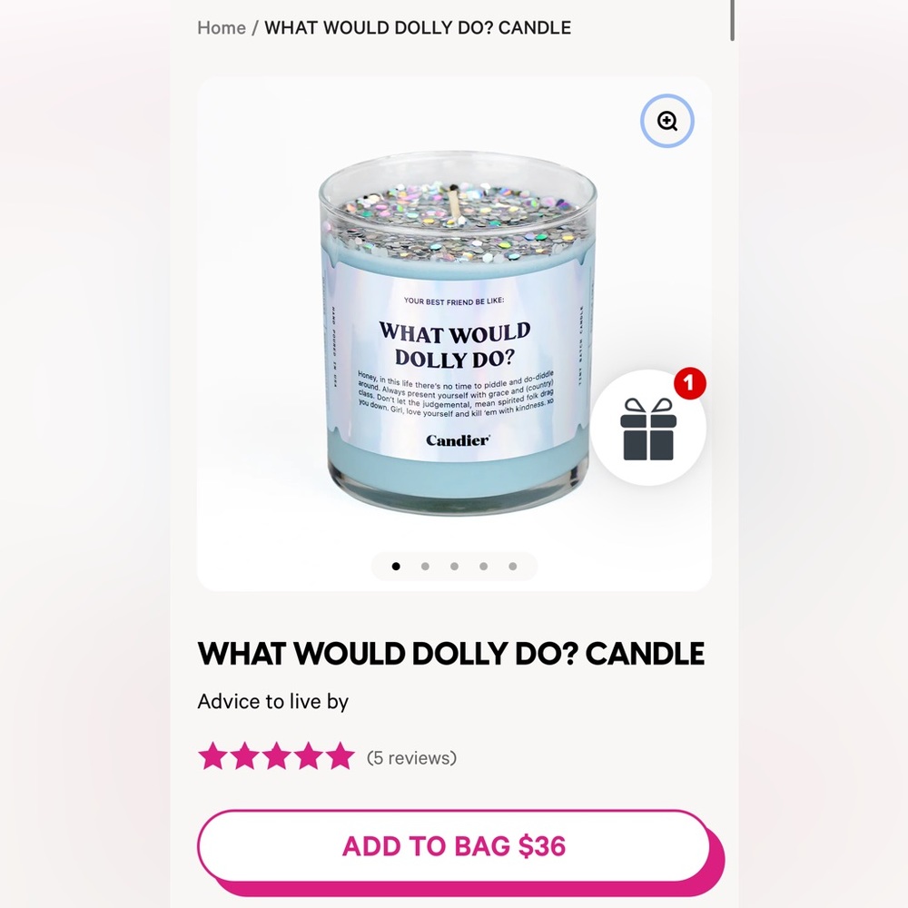Candier What Would Dolly Do? Candle